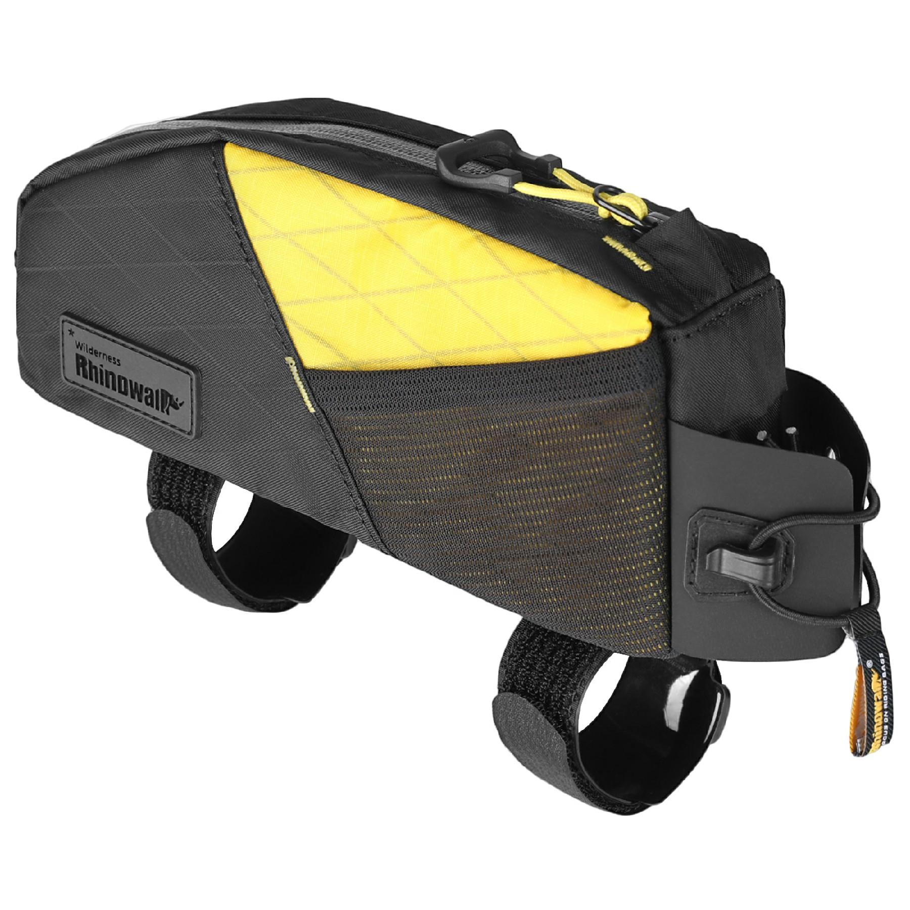 RHINOWALK BHD0014YE Bicycle Top Tube Bag Bike Front Beam Nylon Storage Bag, Support Screw/Strap Installation A