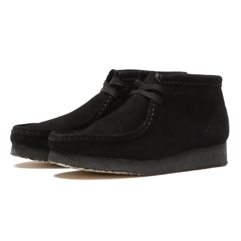 ClarkS W S Wallabee Boot. 26155521 Black Suede