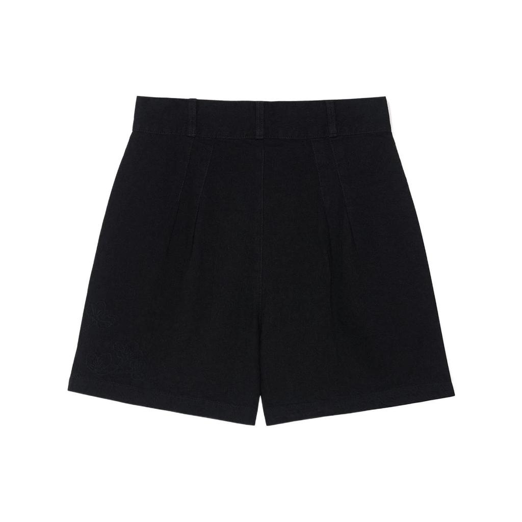 Li Ning SS22 Sakura Series Loose Wash Casual Denim Shorts Women Shorts Black AJSS008-2