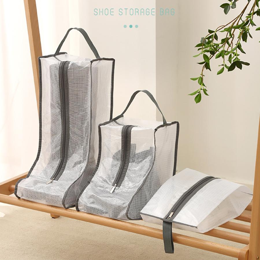 Stiefelaufbewahrung, Tragbare Aufbewahrungs- oder Schutztasche für kurze Stiefel und hohe Stiefel, Schuhstaubbeutel, Schuhüberzieher für Reisen, Klarsichthülle