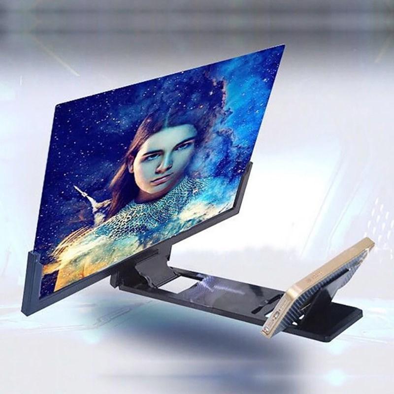 

14-inch 3D Magnifier Screen Enlarger HD Movie Video Amplifier Stand for Phones White