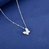 S925 Sterling Silver Diamond Butterfly Necklace - Women's Elegant Fairy Clavicle Chain Birthday Gift.