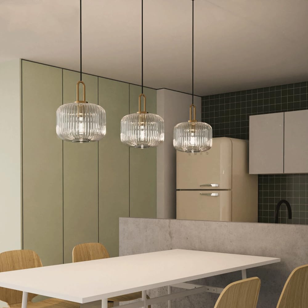 Nordic Industrial Style Pendant Light, E27 Base Single Head Chandelier, Creative Personality Glass Hanging Lamp, Bedroom Dining Room Corridor