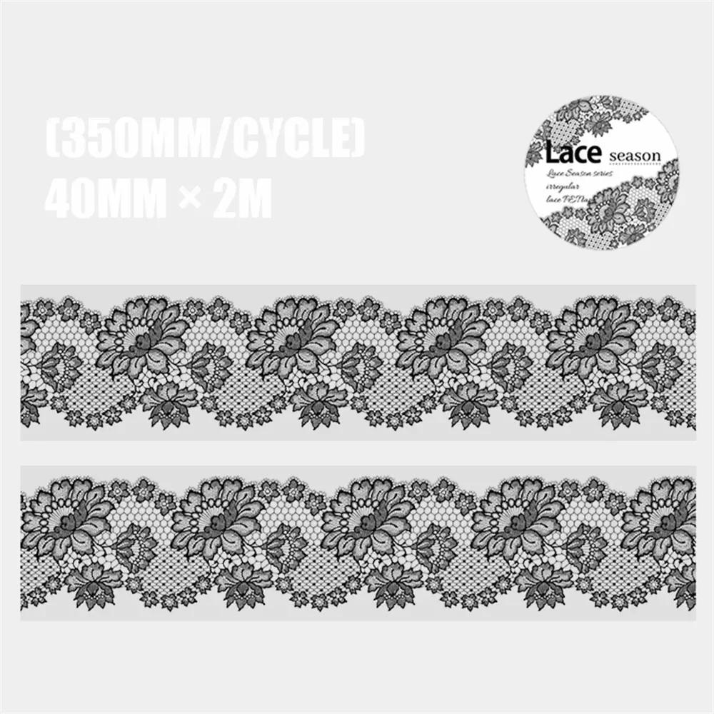 Retro Lace PET Washi Tape Diary Decoration Washitape Cinta Adhesiva Decorativa Scrapbooking Supplies Masking Tape