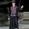 Women's Autumn Ethnic Embroidered Chinese-Style Sleeveless Jacket with Stand Collar