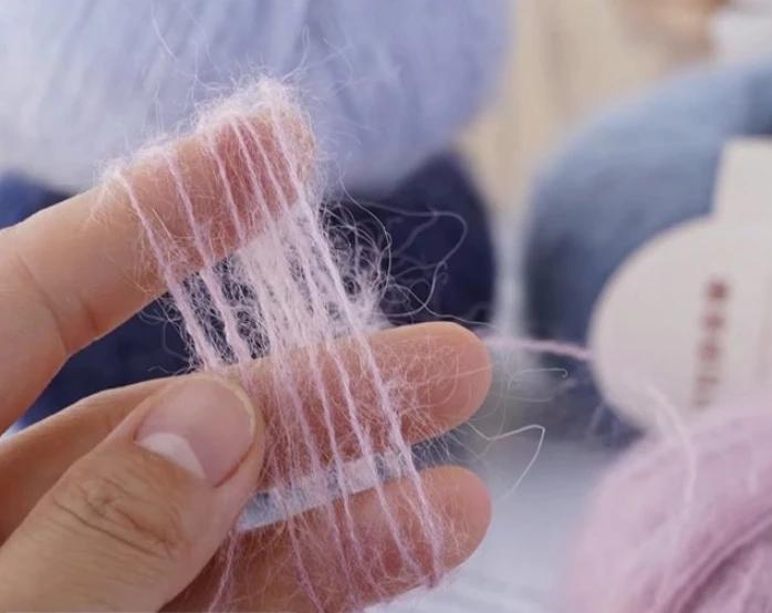 25g High Quality Mohair Yarn High Content Soft Skin-friendly Eco-friendly Mohair Crochet Yarn For Crochet Shawl Sweater Cloth