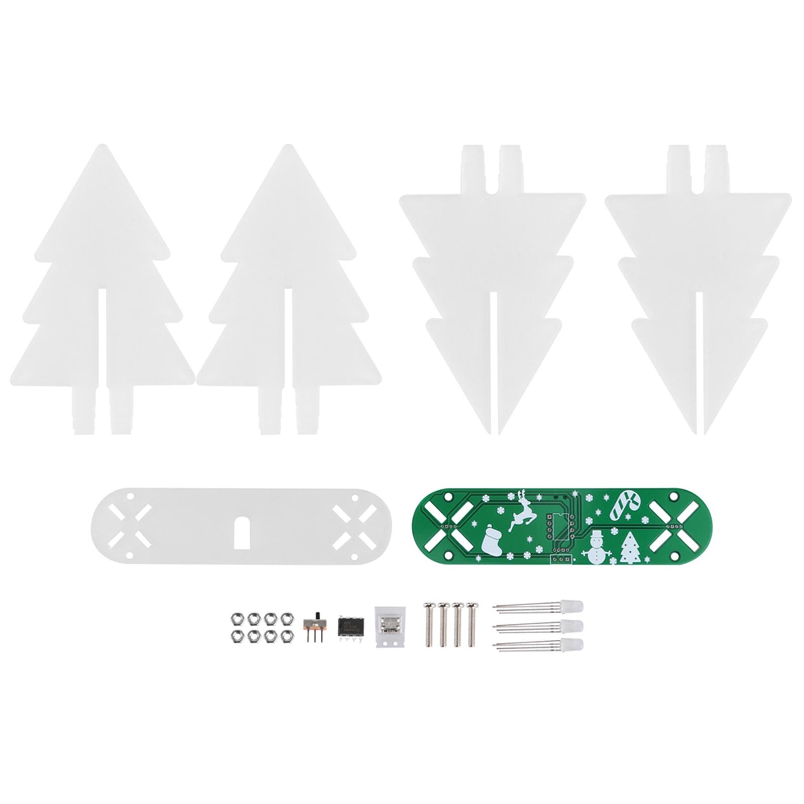 

3-Dimensional Christmas Tree Electronic LED Circuit Kit for Home Desktop Decoration
