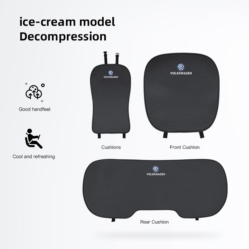 Voor VOLKSWAGEN VW Volkswagen Autostoelhoes IJszijde Kussen Beschermkussentjes Voor VW GTI Polo Golf Passat Tiguan Arteon Touareg CC