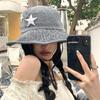 Vintage star western cowboy hat women spring summer sweet cool babes sunshade sun climbing hat outdoor camping bucket hat