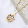 Luxury Flowers Pendant Necklaces for Women Fashion Zirconia Necklace Wedding Party Jewelry Accessories