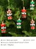 6pcs/box Christmas Wooden Carousel Horse Miniature Ornaments Xmas Tree Hanging Pendant New Year Gift Toy for Kid Home Party Deco