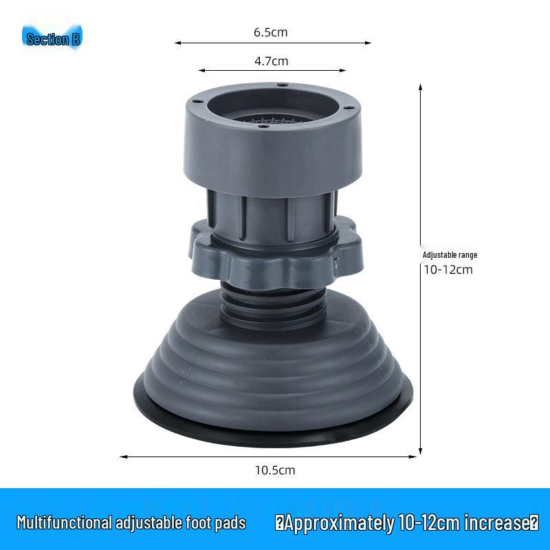Universal Shock-Absorbing Anti-Slip Adjustable Washing Machine Foot Pad Riser Tray
