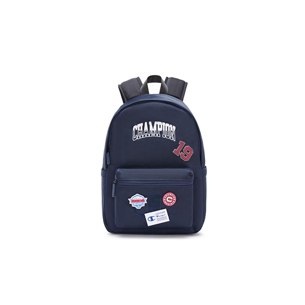Champion Campus Tear Bag C-Logo Badge Velcro Campus Casual Sports Zipper Fabric Backpack Medium Unisex backpack U4AACPU04