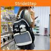 Youth Campus Backpack High School Nylon With Letter Print And Transparent Layer Design For Education Needs