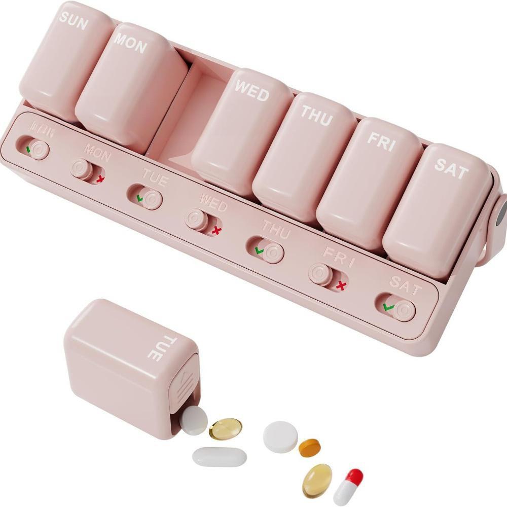 Detachable Weekly Pill Organizer 7-Grid Pill Dispenser Portable Medicine Storage Case  Home
