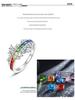 S925 Silver Rainbow Zircon Ring with Colorful Gemstones, European and American Style