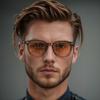 Non-polarized Men Plastic Round Rice Nail Sunglasses Compact and Simple Casual Fashion Style Vintage Punk Shade Rivet Concave Frame Eyewear