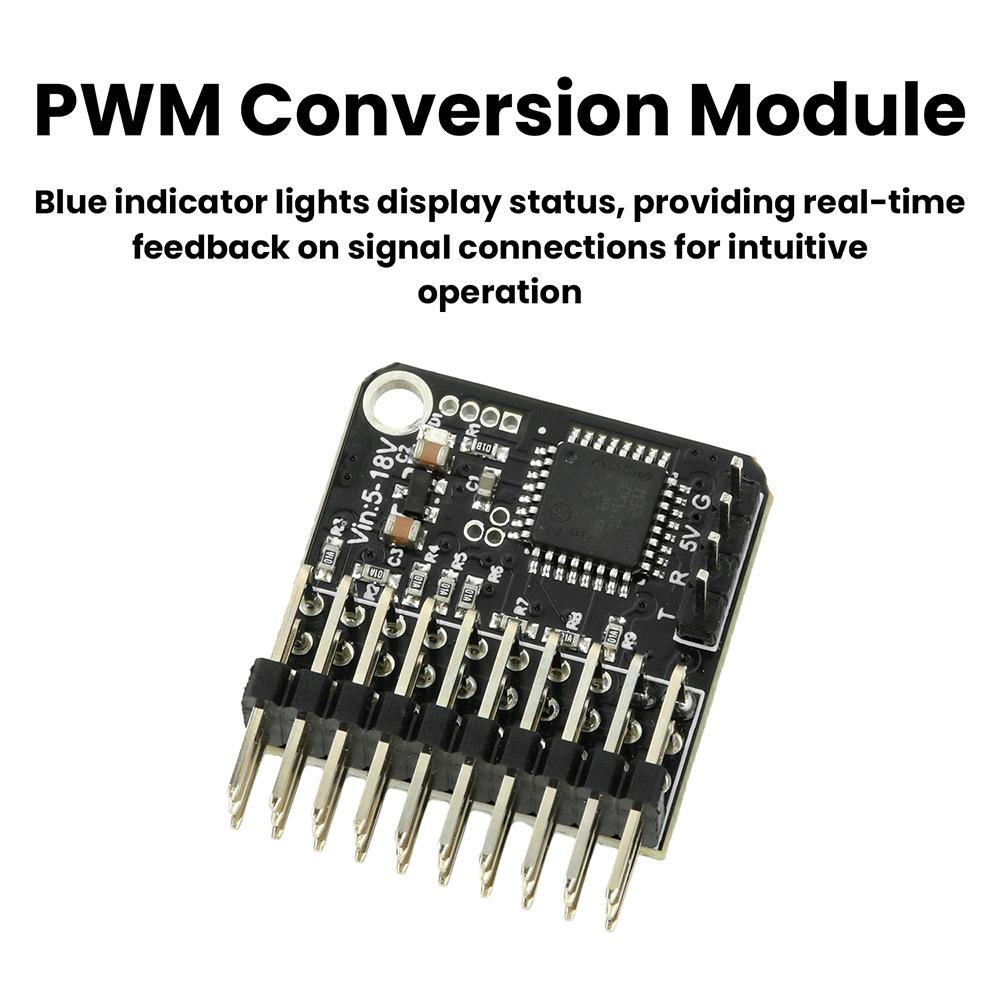 SBUS To 8 Channel PWM Converter SBUS To PWM/PPM CRSF Encoder Signal Automatic Protocol Conversion for RC Racing Drone FPV UAV