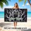 Cat Theme Soft Beach Towel Personalized Custom Name Text Towel Portable for Beach Pool Travel