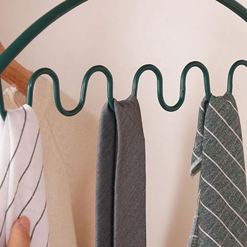 10pcs Wave Clothes Hangers Multifunctional Drying Rack Closet Storage Organization for Closet Space Saving