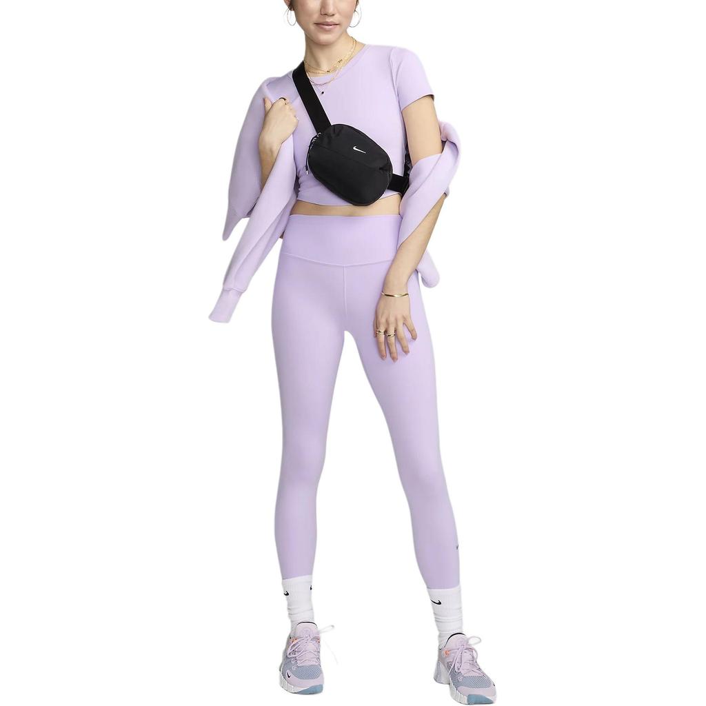 Nike One Solid High-Waisted Slim Fit Casual Sports Long Pants Women Bottoms Purple FN3227-512