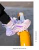 Bobodou Girls' Winter Cotton Shoes - Velvet-Lined Waterproof Running Sneakers
