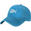 Jesus Fish Christian Baseball Cap Washed Cotton Low Profile Adjustable Dad Hat for Unisex Women