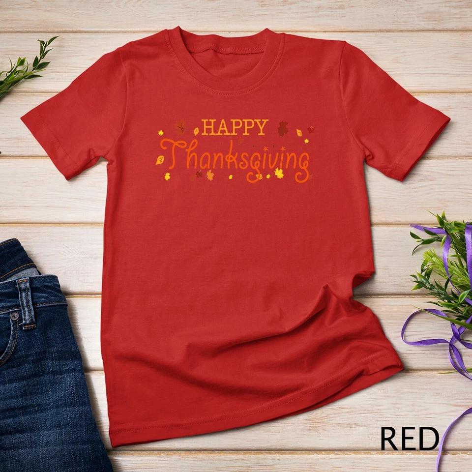 Cute Happy Thanksgiving Unisex T-shirt 8 S