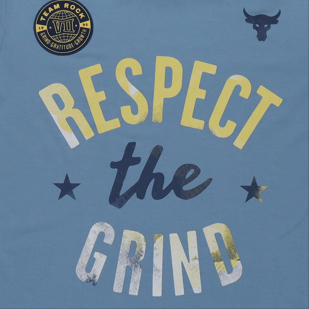 Under Armour Letter Print American Vintage Crew Neck Short Sleeve T-Shirt Men Tops Light-Blue 1370479-416