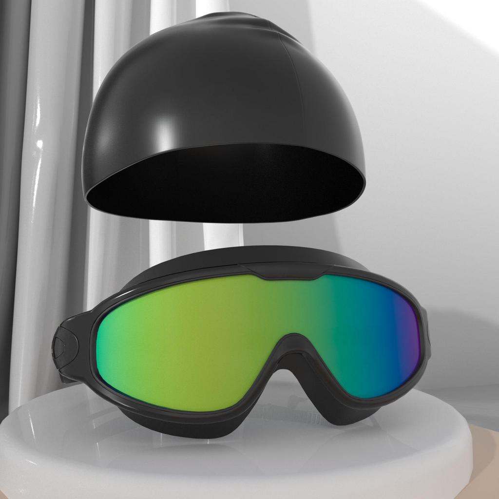 High-Definition, Anti-Fog, Waterproof Swimming Goggles with Earplugs for Adults