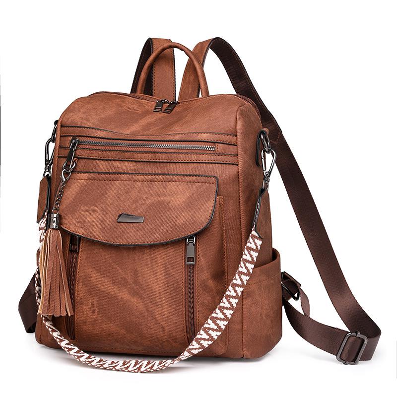 2025 Retro Style Spring Women's PU Backpack: Trendy & Multifunctional Design