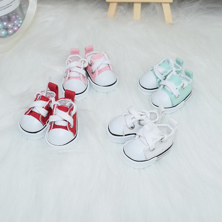 15cm Cotton Doll Shoes for BJD Dolls, 6 Points, 30cm Jointed Dolls, Dress-Up Accessories, 4.5cm Canvas Shoes