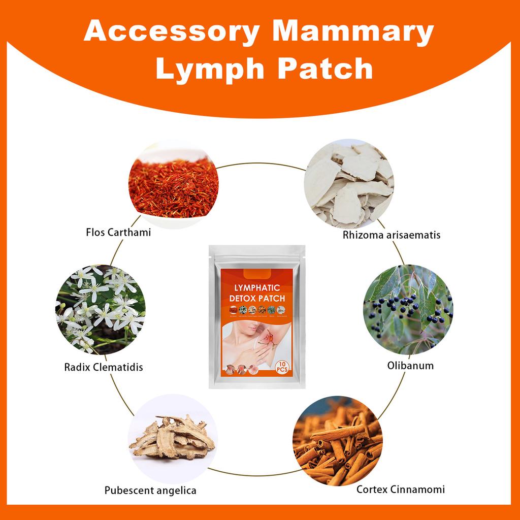10Pcs Lymphatic Detox Patches Accessory Mammary Lymph Patch Lymphatic Drainage Swelling Relief