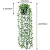 Hanging Datura Eucalyptus Wall Decoration with Faux Potted Plant and Flowers