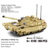 WW2 Army Tank Military MBT M1A2 Abrams FV 4034 Challenger-2 Cannon Chariot Sets Soldiers Building Blocks Toys for Boys