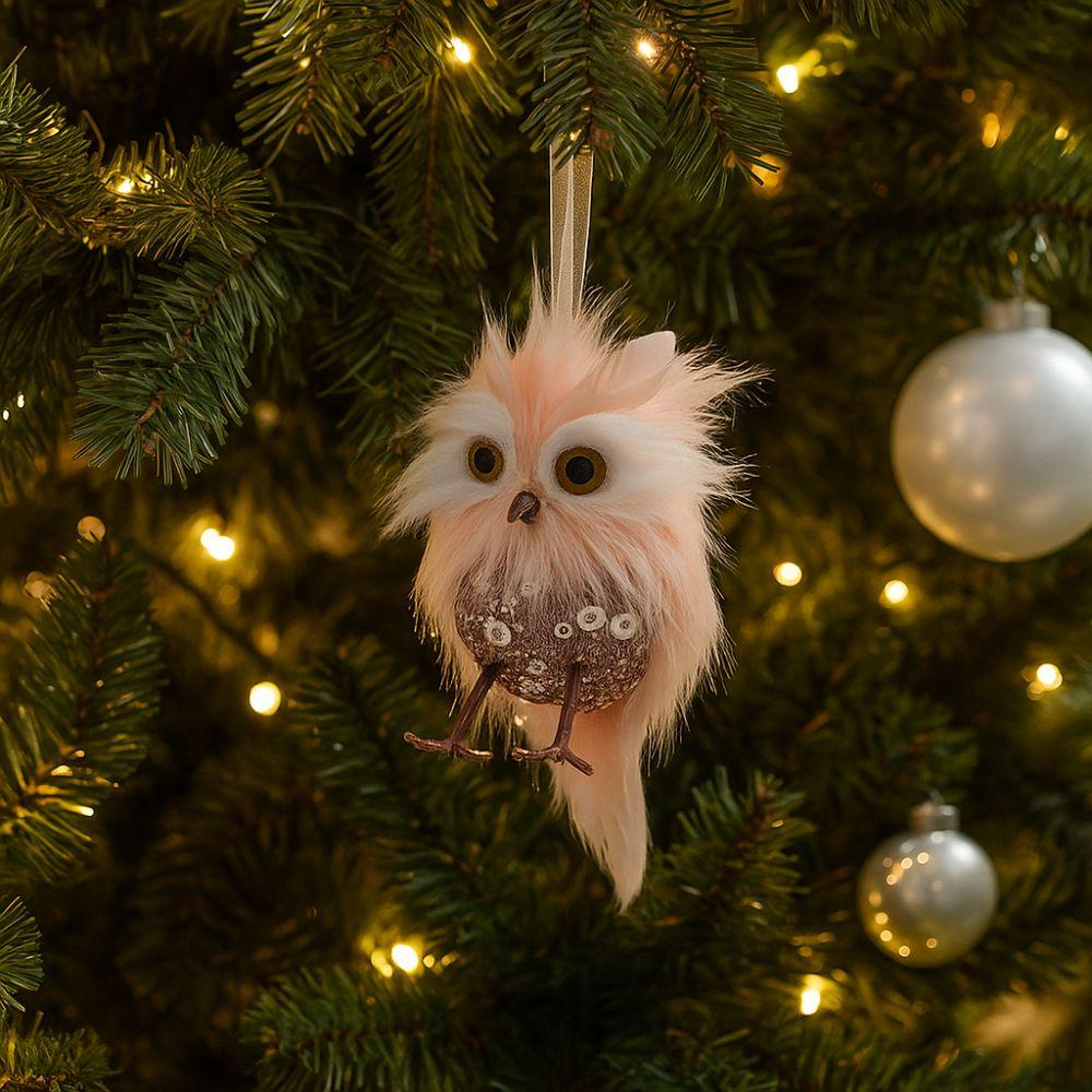 Felt Xmas Tree Pendants Cartoon Christmas Doll Pendant Simulation Owl Ornament  Holiday Decor