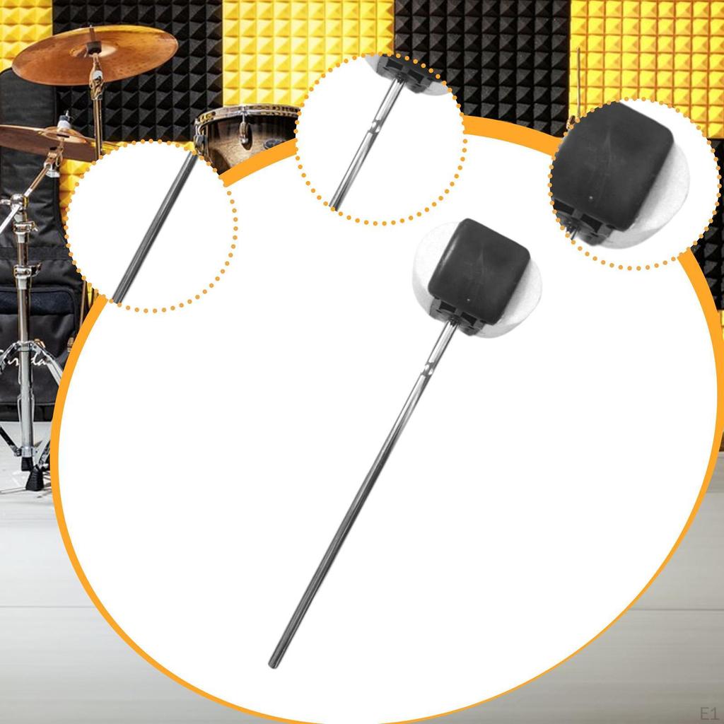 Bijak pedału bębna basowego Pedały kick Metalowy wałek Pałki perkusyjne do występu