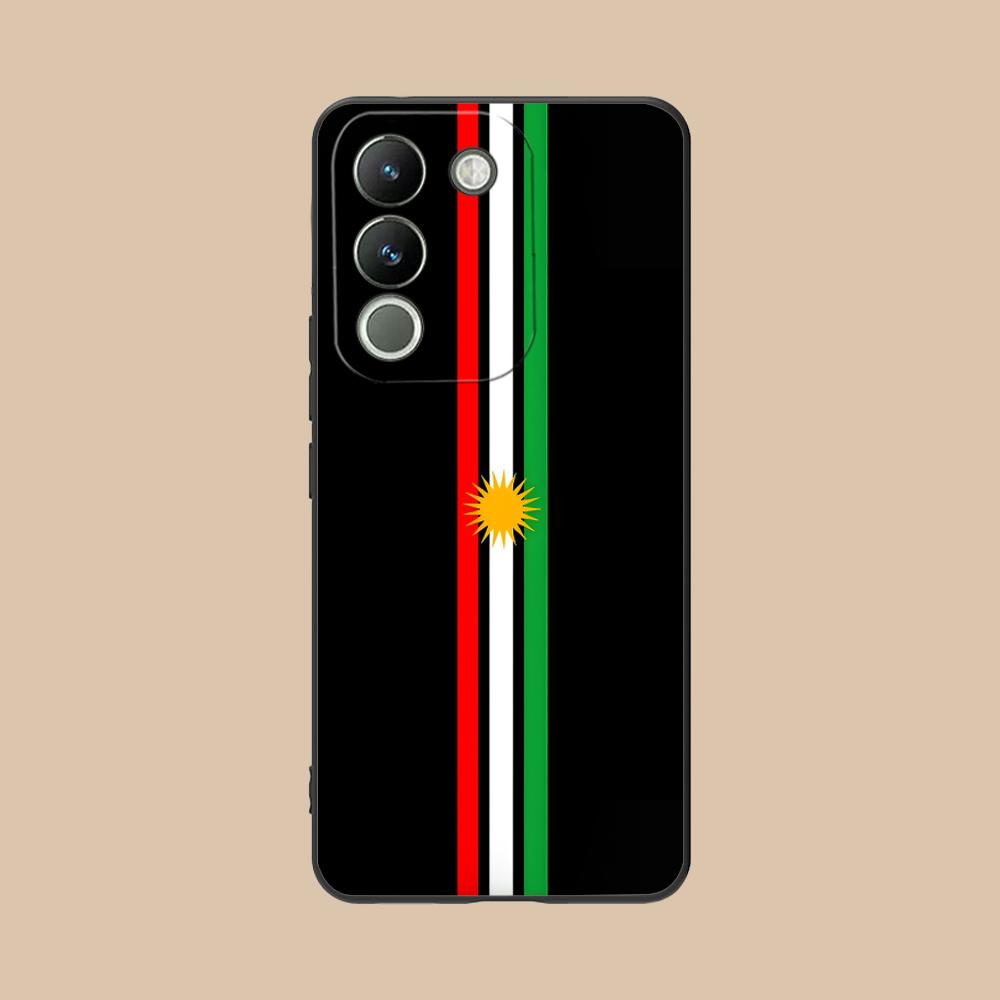Kurdistan Flag Matte TPU Mobile Phone Case for VIVO Y77 76 75 74 73 72 58 56 55 51 50 38 36 Y19 Y18 Y03 Y01 5G Colorful Cover