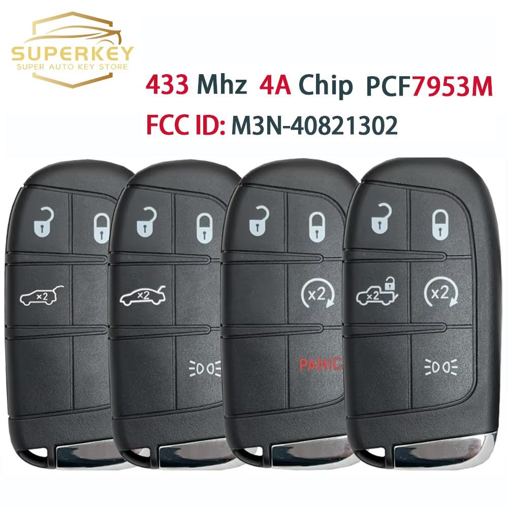 SUPERKEY 3/4/5 Buttons Smart Remote Car Key Fob For Fiat 500 500L 500X 2016-2019 433MHz 4A Chip M3N-40821302 SIP22 Blade