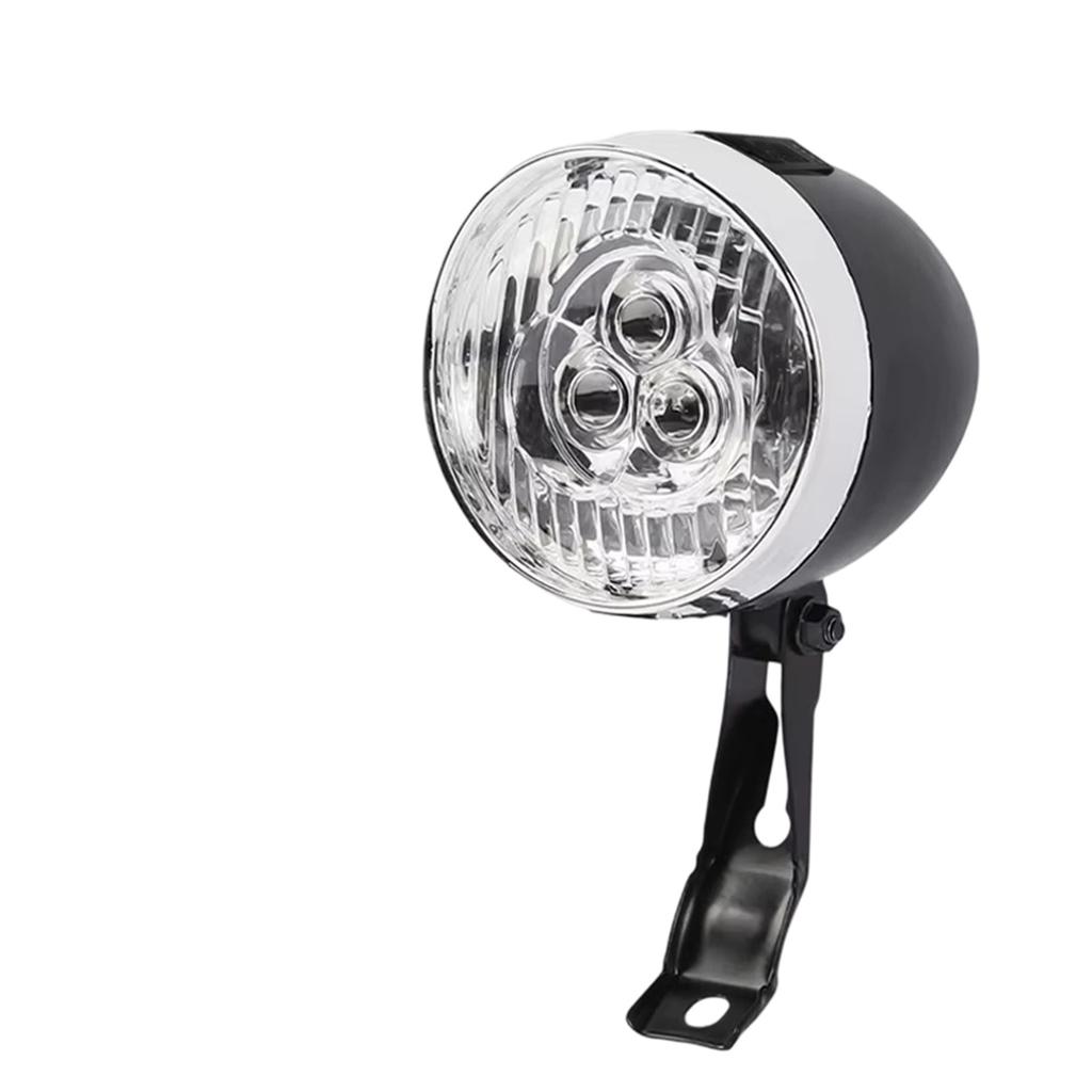 BlueSunshine Vintage Retro Bike Front Light Lamp 3 LED Headlight with Bracket