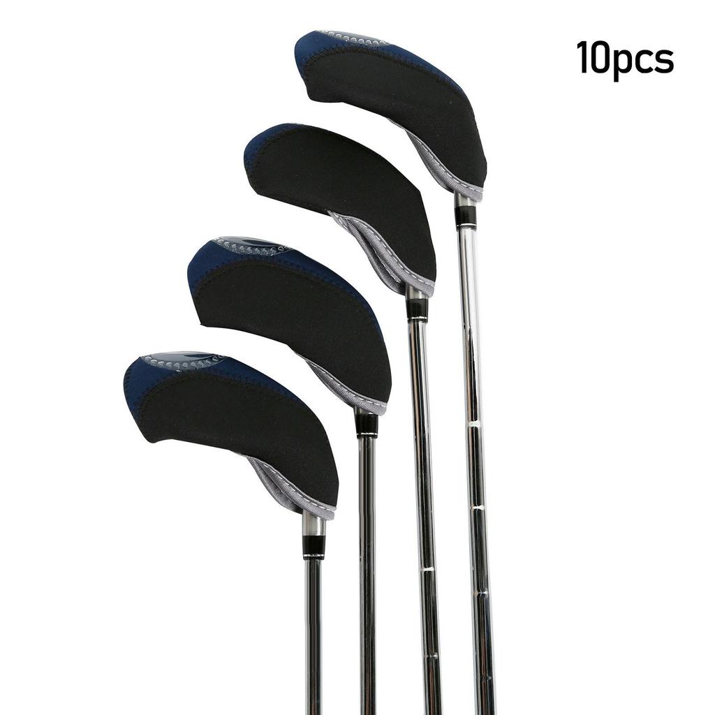 10x Waterproof Golf Iron Headcovers Golf Club Head Cover Viewable Window