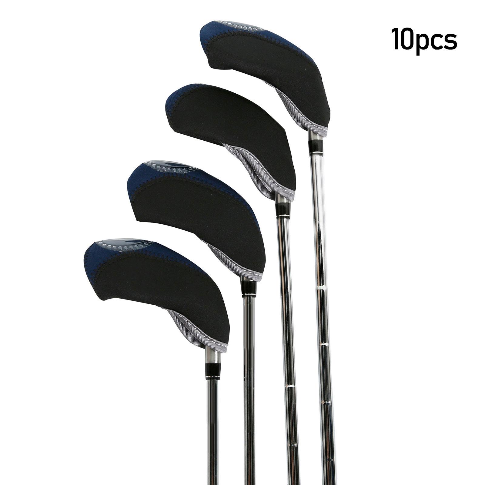 

10x Waterproof Golf Iron Headcovers Golf Club Head Cover Viewable Window