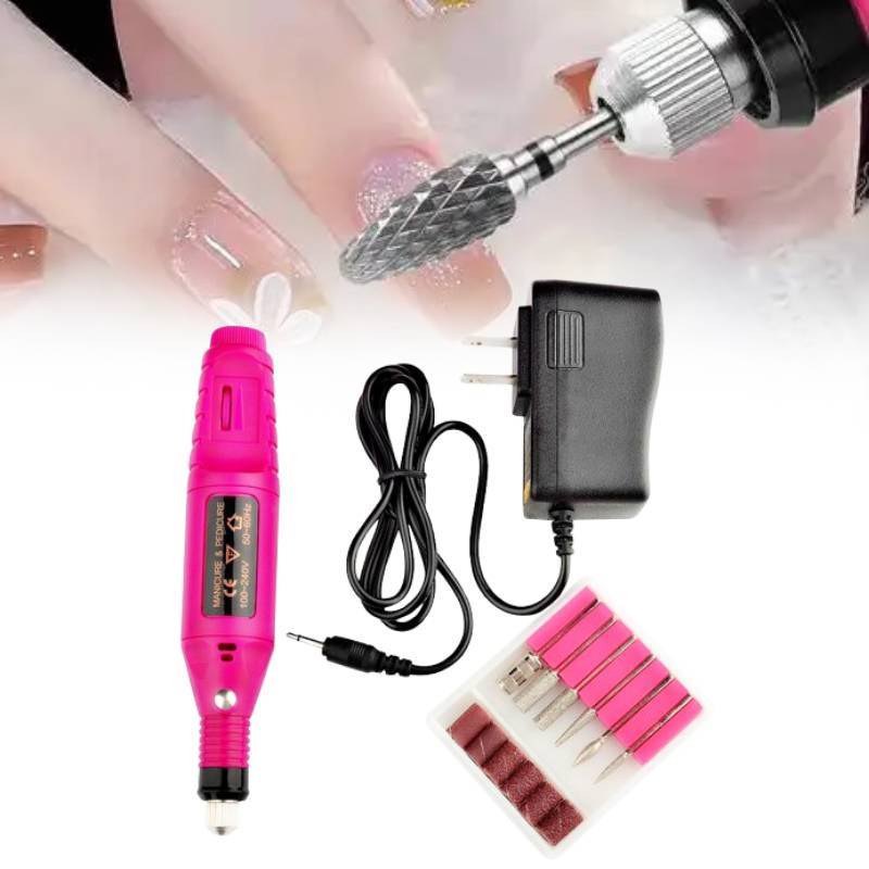 Electric Nail File Set With Portable Grinder For Manicure Enthusiasts And Nail Art Practice