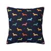 Dachshund Throw Pillow Case Living Room Decoration Wiener Sausage Dog Cushions Cover For Sofa Seat Square Polyester Pillowcase