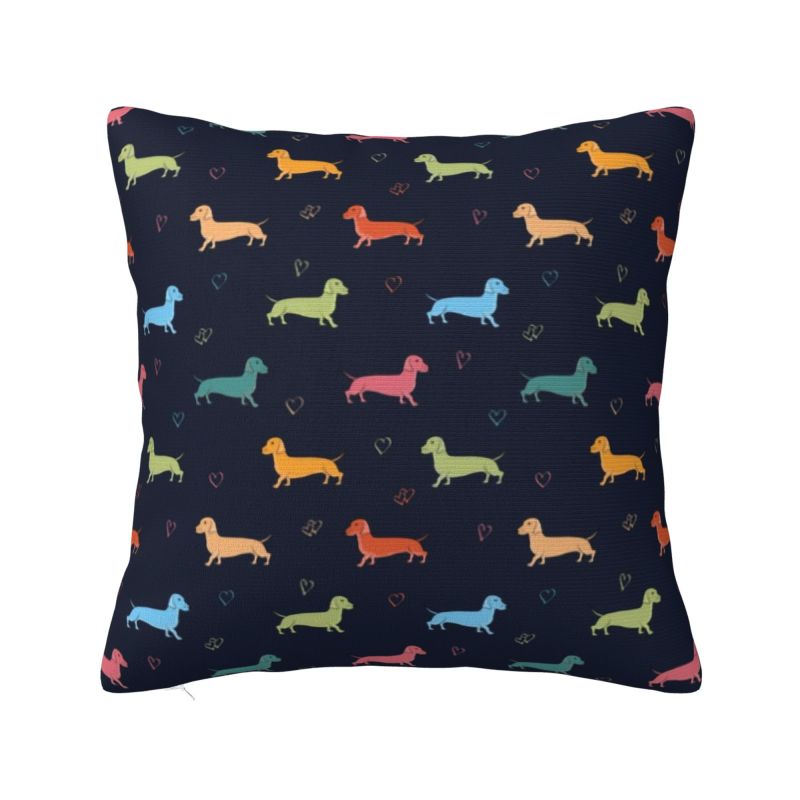 Nordic Style Cute Dachshund Dog Cushion Covers xcm Polyester Pillow Case for Sofa Square Pillowcase Bedroom Decoration 30x30cm