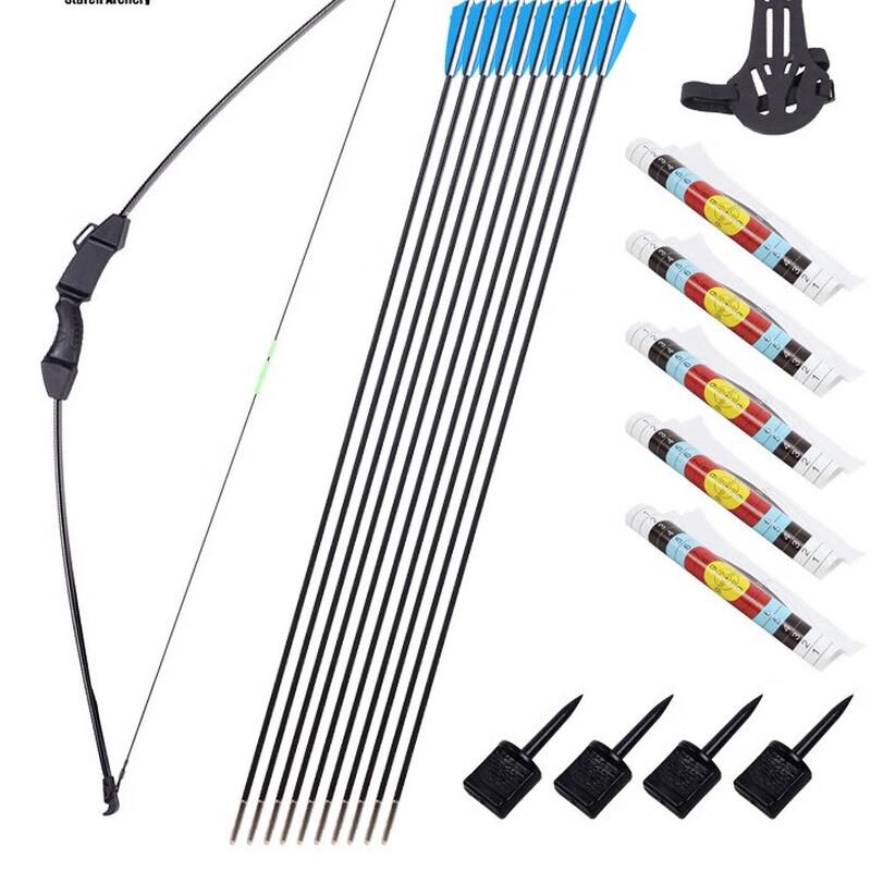 Longchan Kids 15lb Ambidextrous Recurve Bow Set