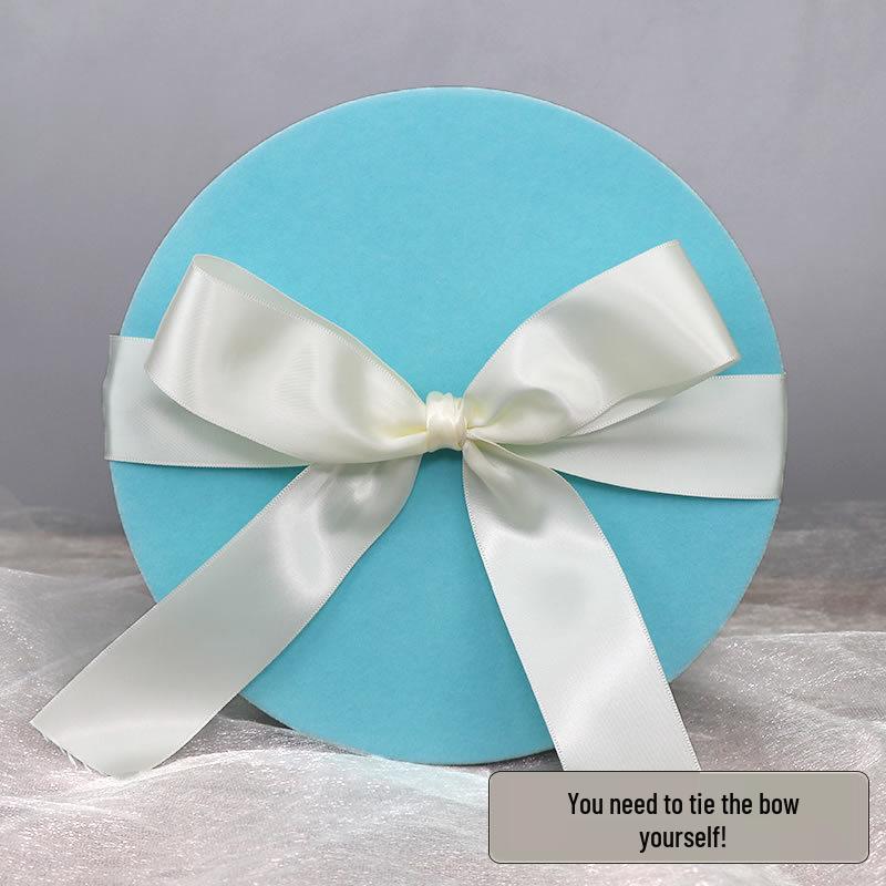 Runde Plüsch-Geschenkbox für Hochzeiten, Geburtstage, Zeremonien und Jubiläen.