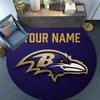 Custom Name,Baltimore Ravens pattern round rug,Carpet Rug for Living Room Bedroom Playroom ,Non-slip Floor Mat,Holiday Gifts and Birthday Gifts.