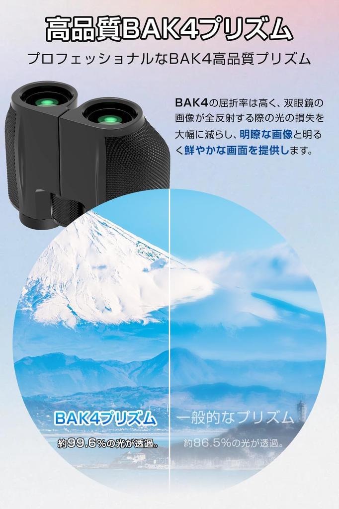 10x Binoculars [Luxurious 4-Piece Set with 99.9% Transmittance] Opera Glasses, High Magnification, Wide 65° Field of View, BAK4 Prism, Live