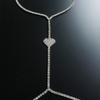 Heart-Shaped Chest Chain, Nightclub Wind Shiny Diamond-Encrusted Bikini Body Chain Women'S Body Chain 06